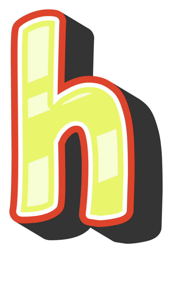 Playful Cartoon Alphabet Letter and Number png