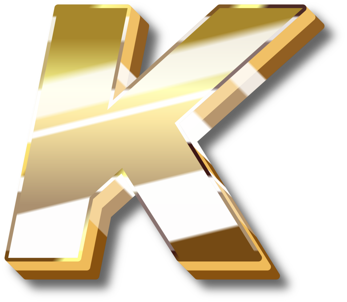 Gold Alphabet Letter and Number png