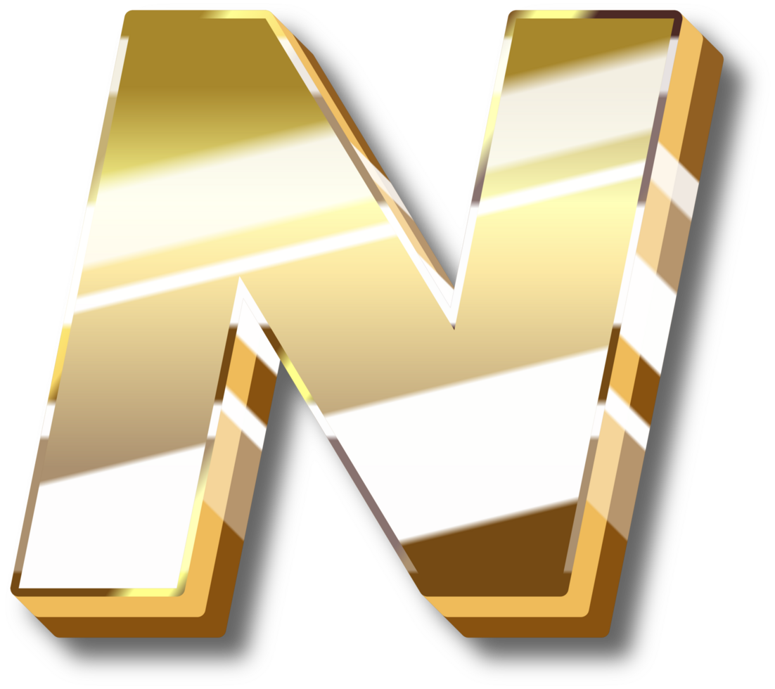 Gold Alphabet Letter and Number png