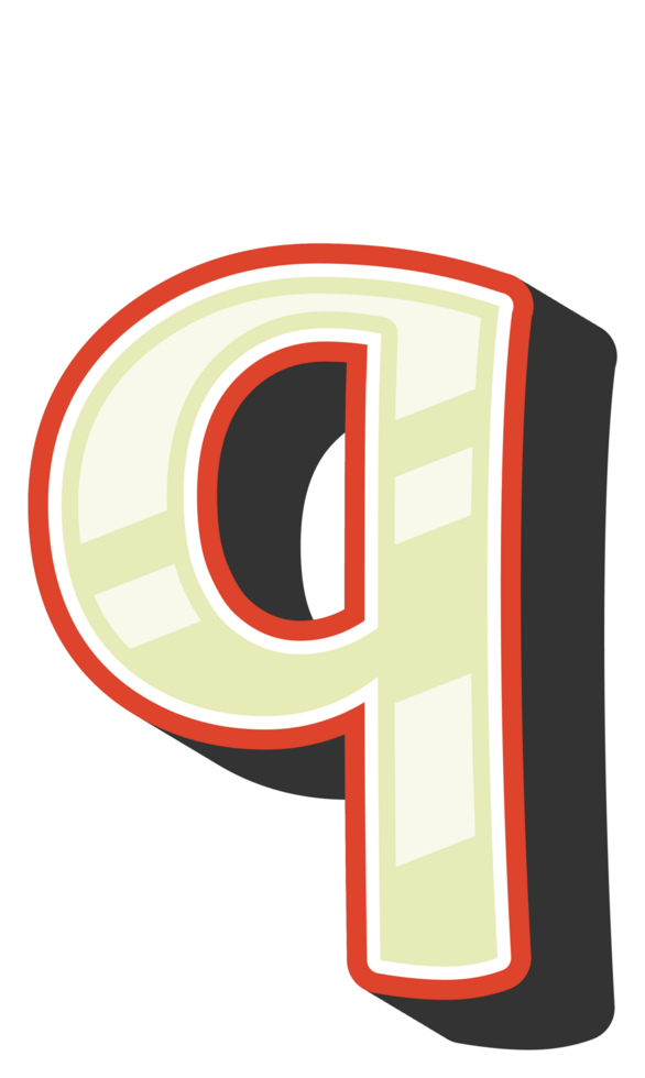 Playful Cartoon Alphabet Letter and Number png