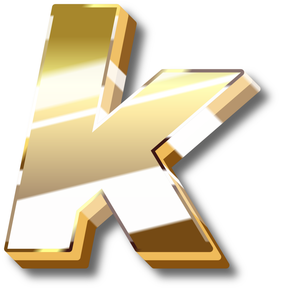 Gold Alphabet Letter and Number png