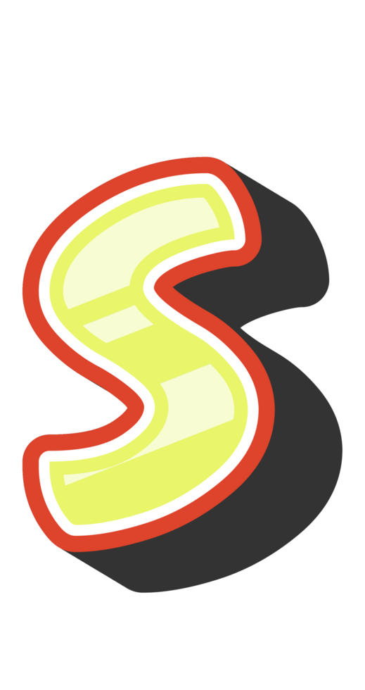 Playful Cartoon Alphabet Letter and Number png