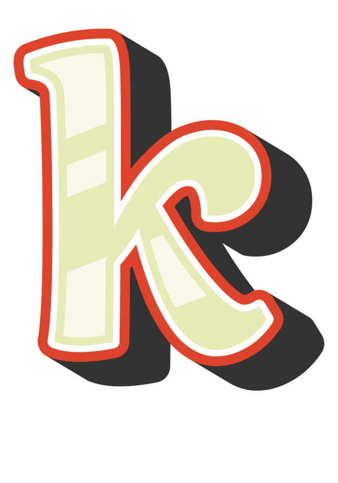 Playful Cartoon Alphabet Letter and Number png