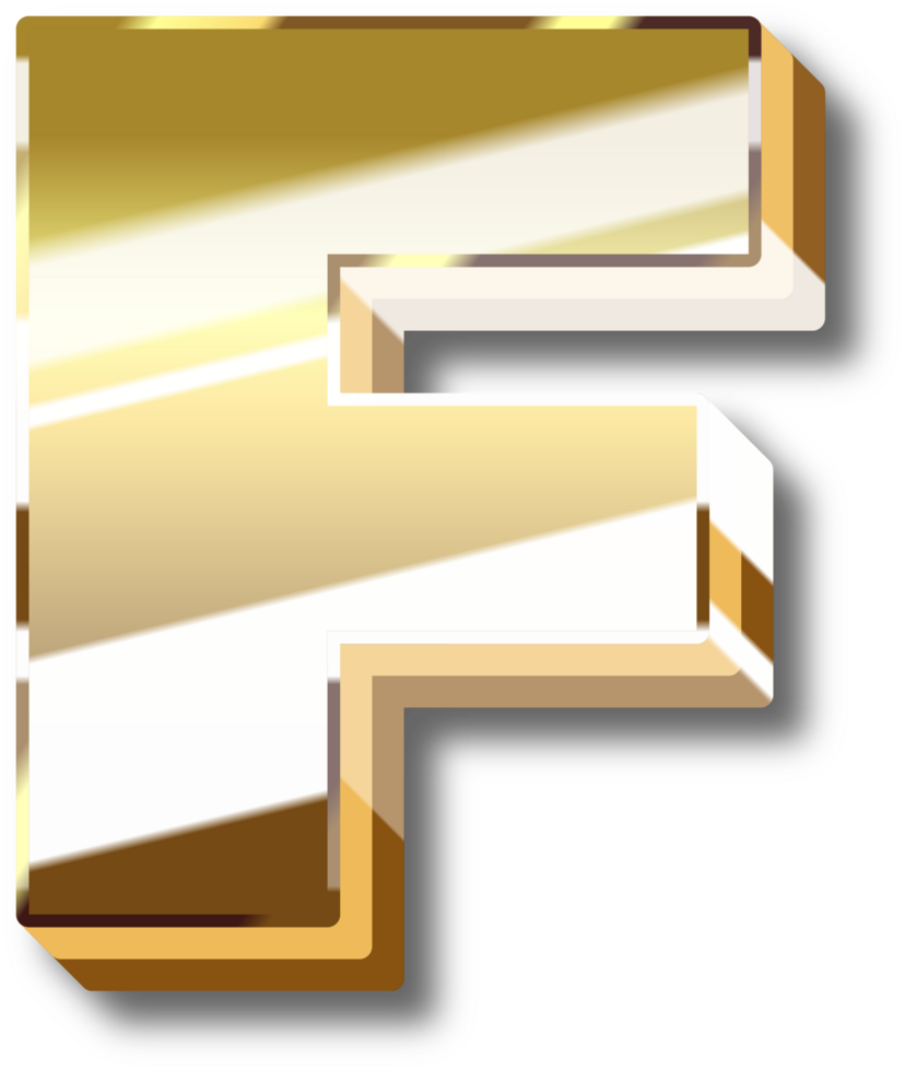 Gold Alphabet Letter and Number png