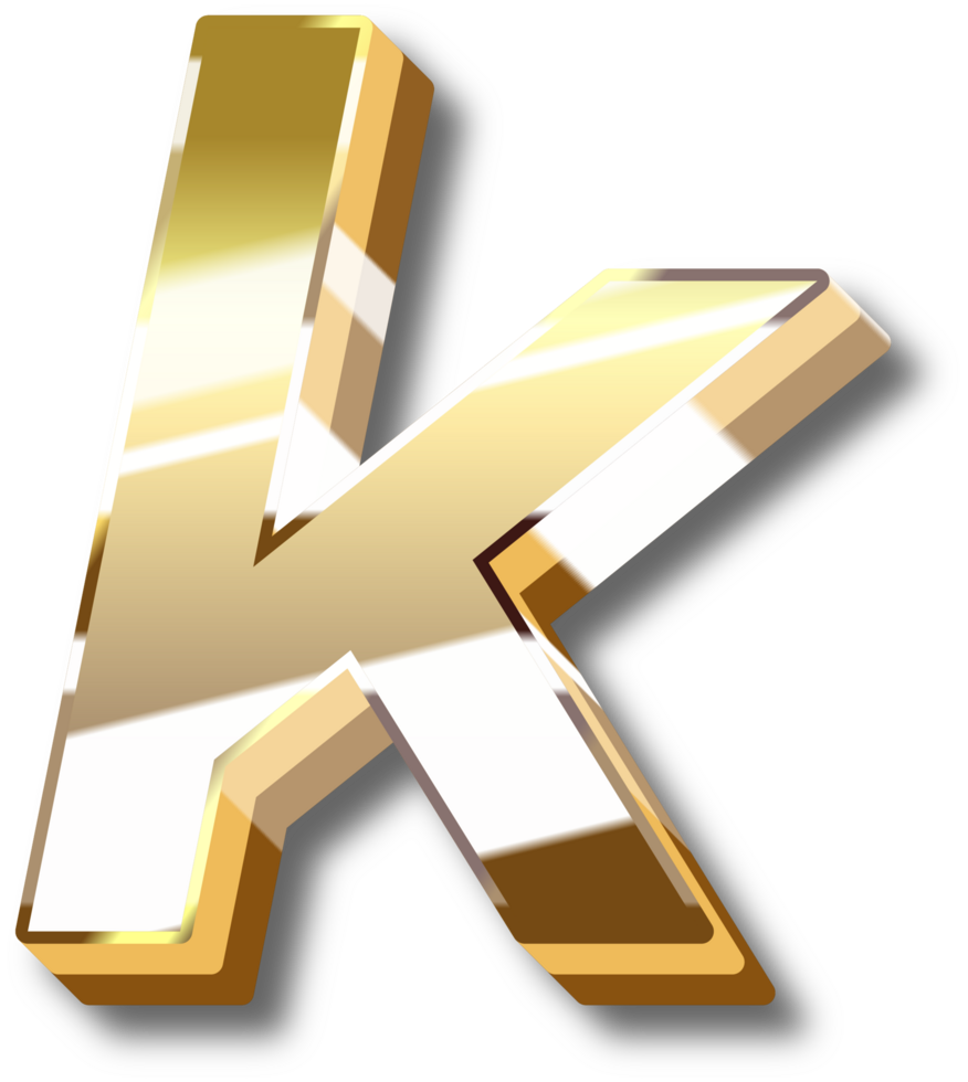Gold Alphabet Letter and Number png
