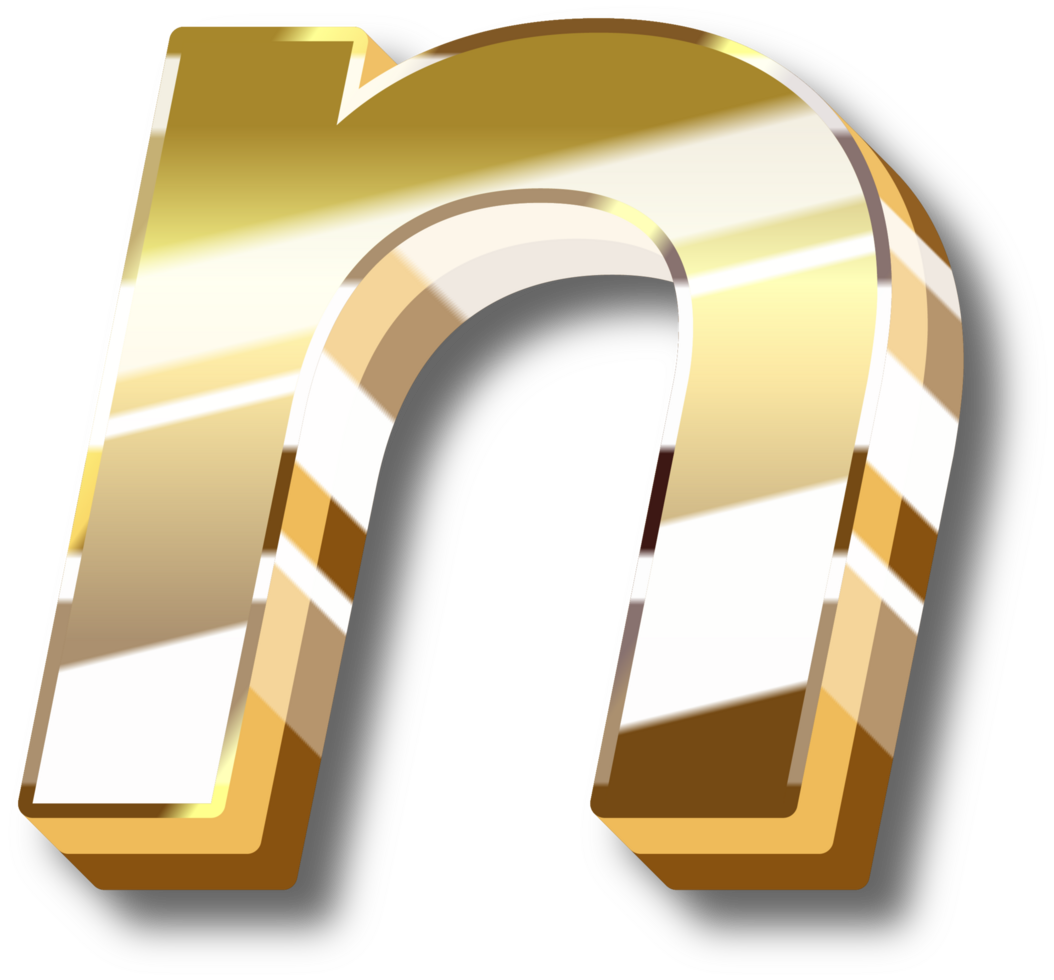 Gold Alphabet Letter and Number png