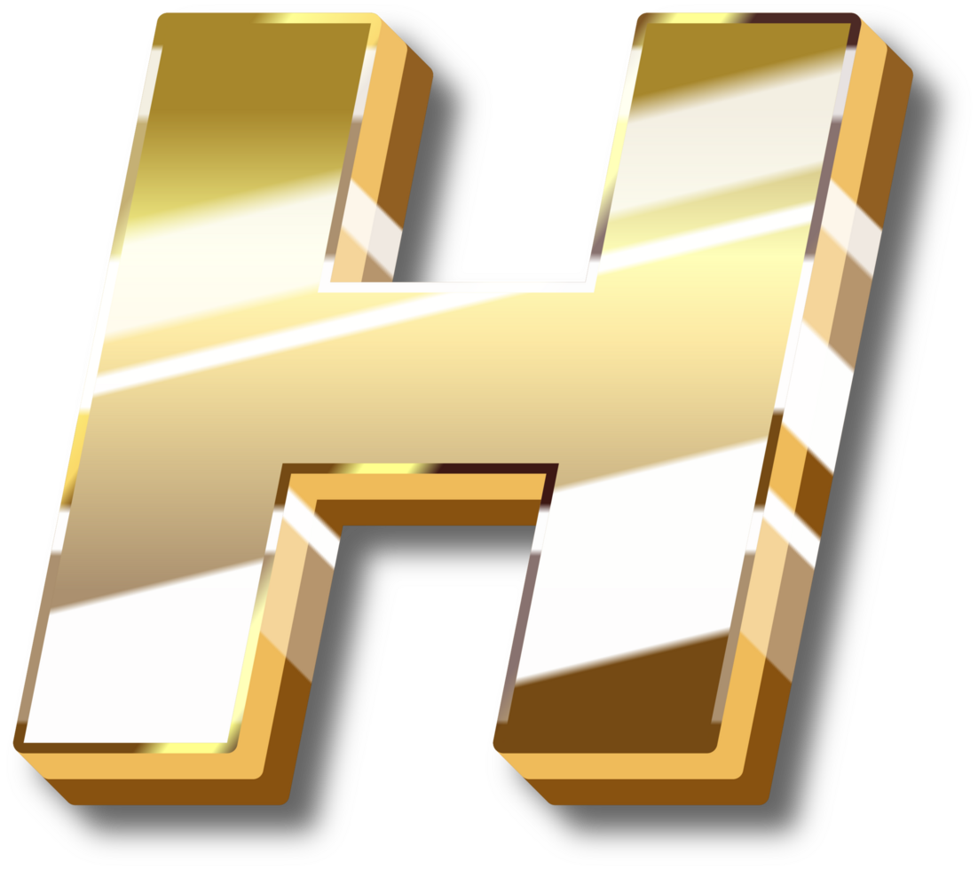 Gold Alphabet Letter and Number png