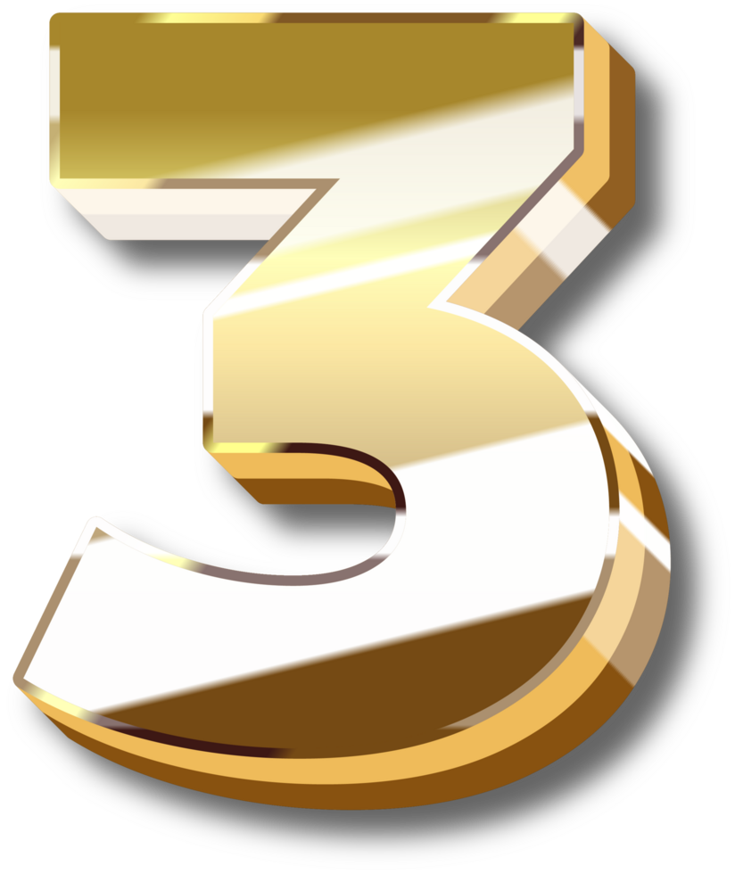 Gold Alphabet Letter and Number png