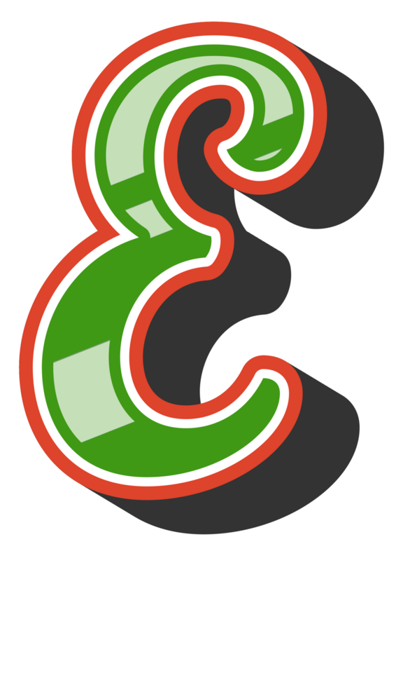 Playful Cartoon Alphabet Letter and Number png