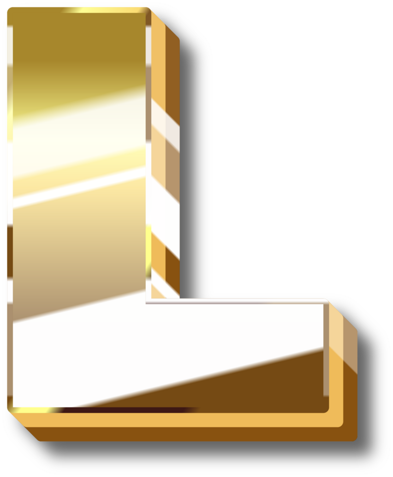 Gold Alphabet Letter and Number png