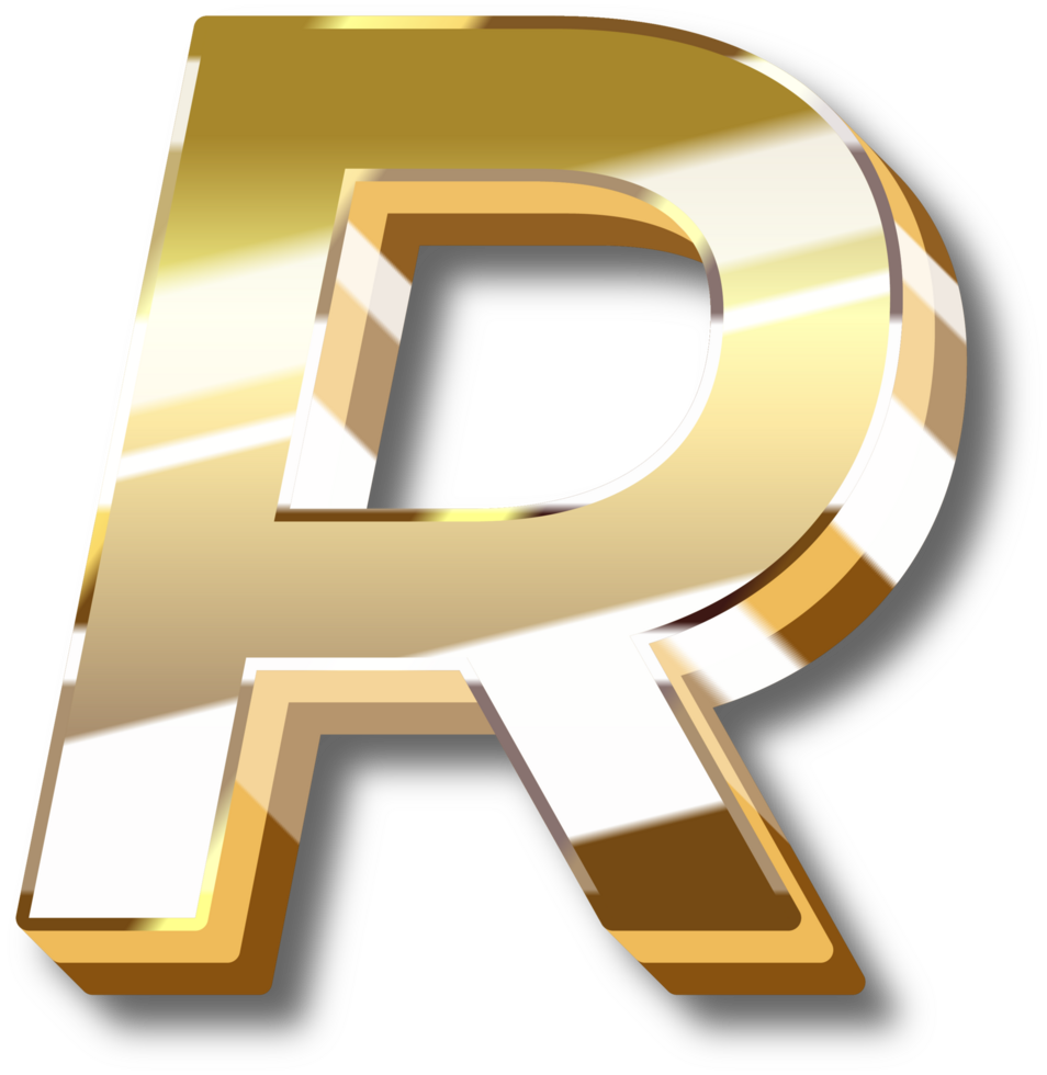 Gold Alphabet Letter and Number png