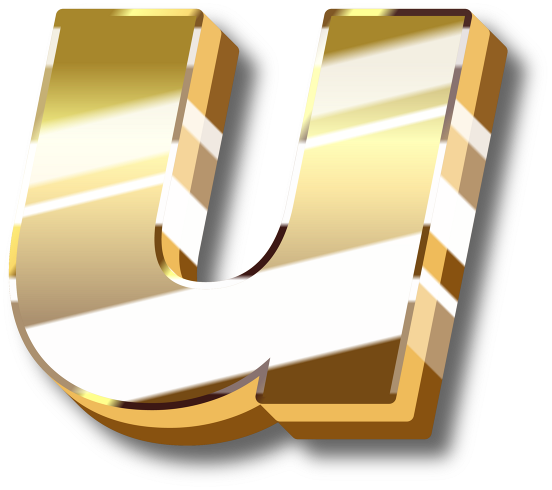 Gold Alphabet Letter and Number png