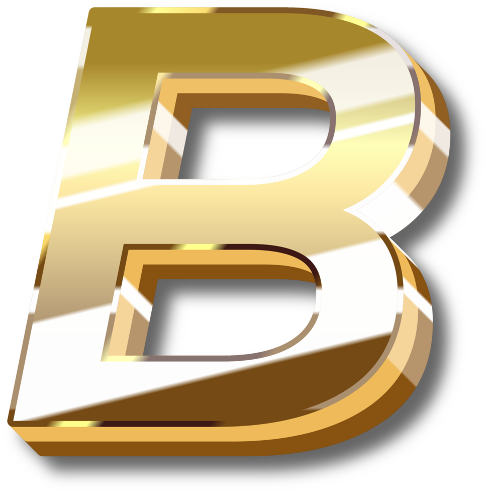 Gold Alphabet Letter and Number png