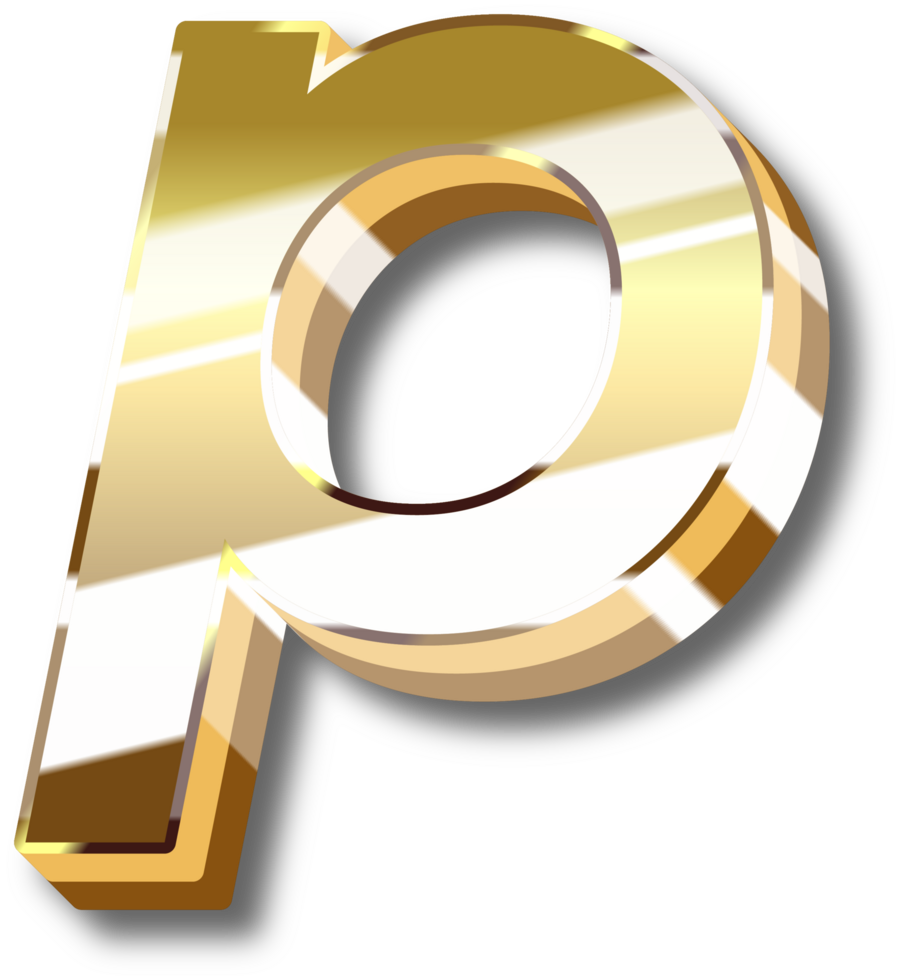 Gold Alphabet Letter and Number png
