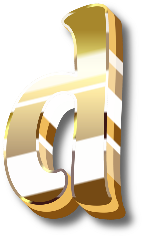 Gold Alphabet Letter and Number png