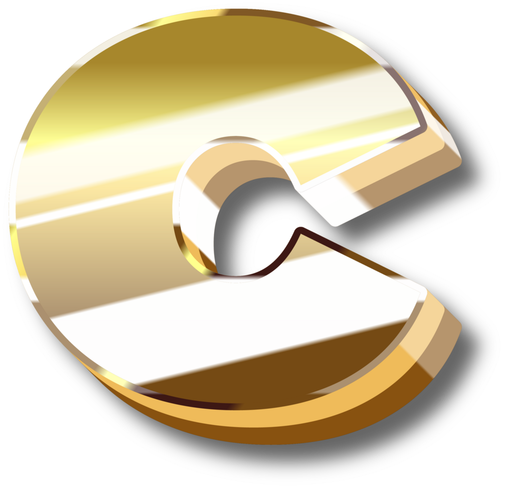 Gold Alphabet Letter and Number png