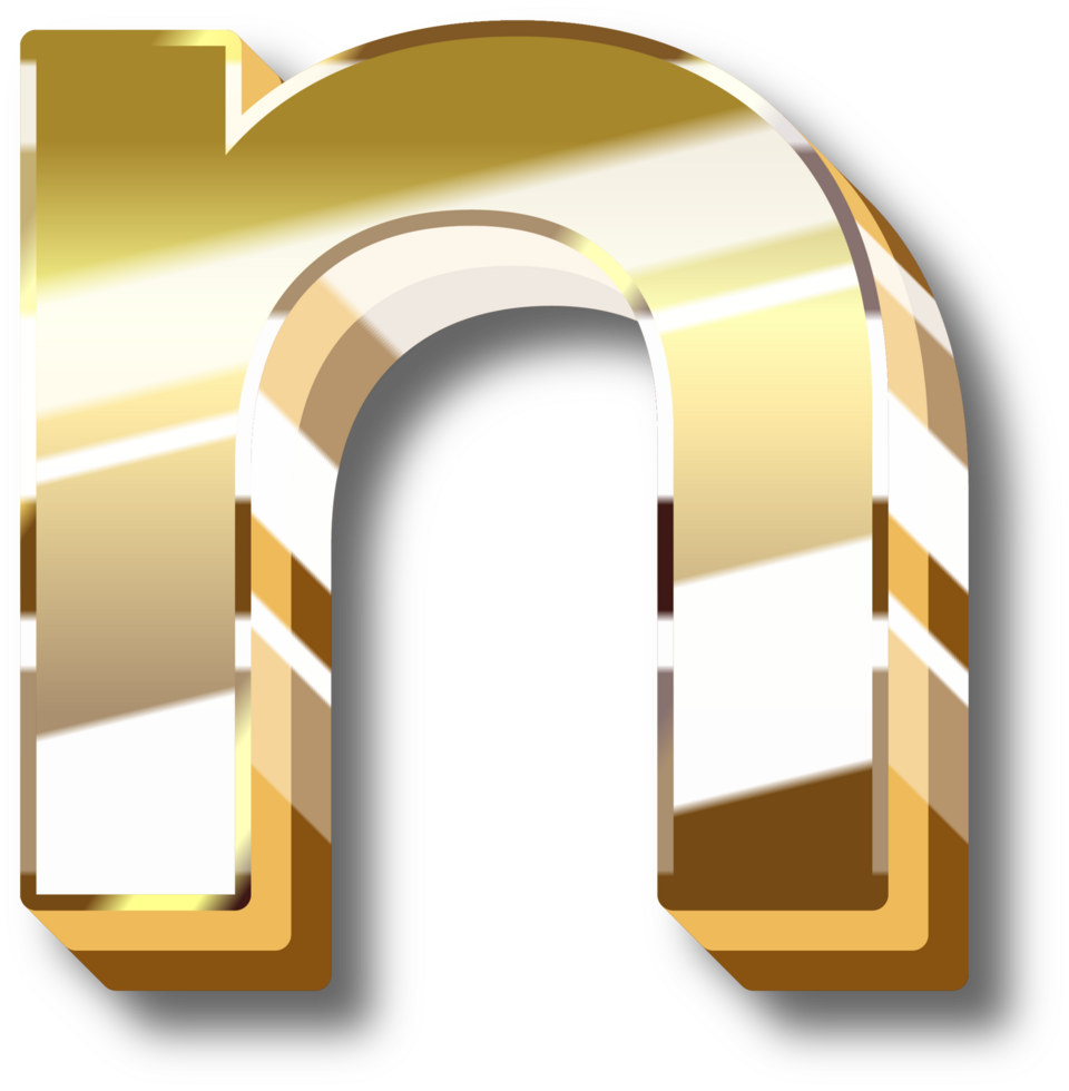 Gold Alphabet Letter and Number png
