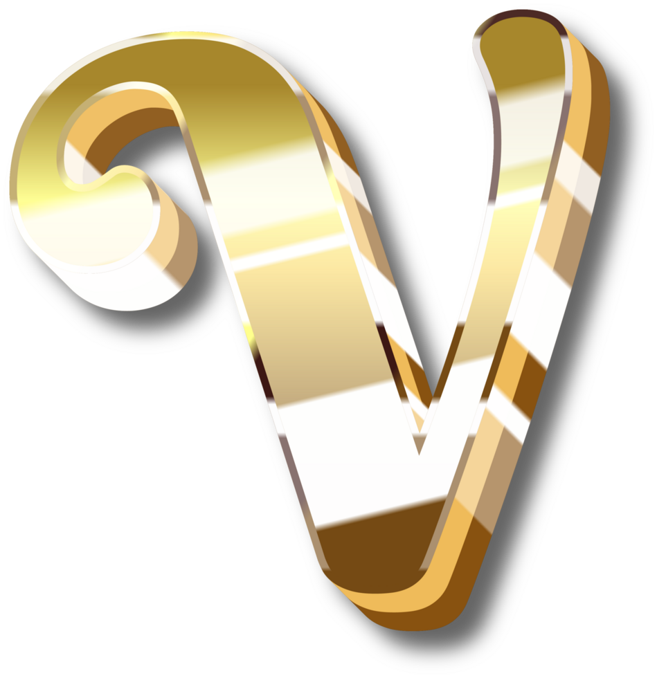 Gold Alphabet Letter and Number png