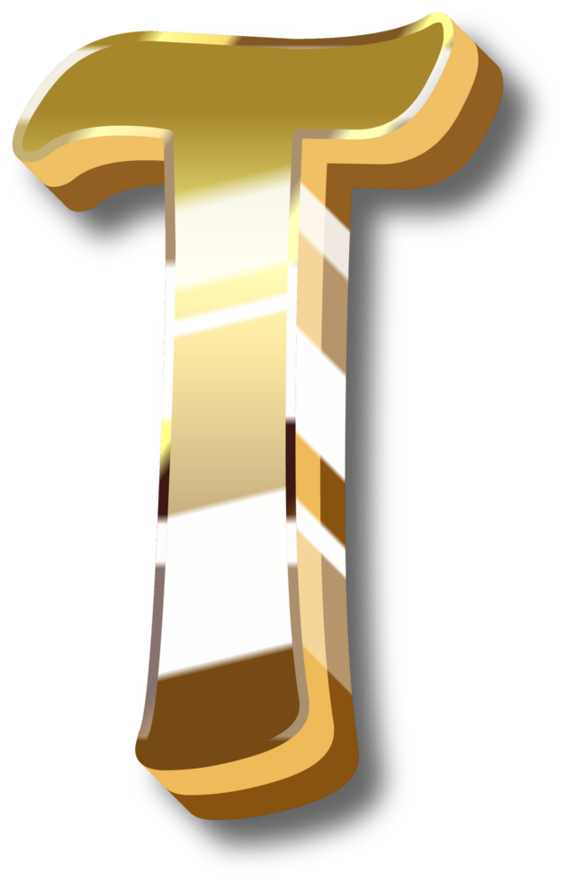 Gold Alphabet Letter and Number png