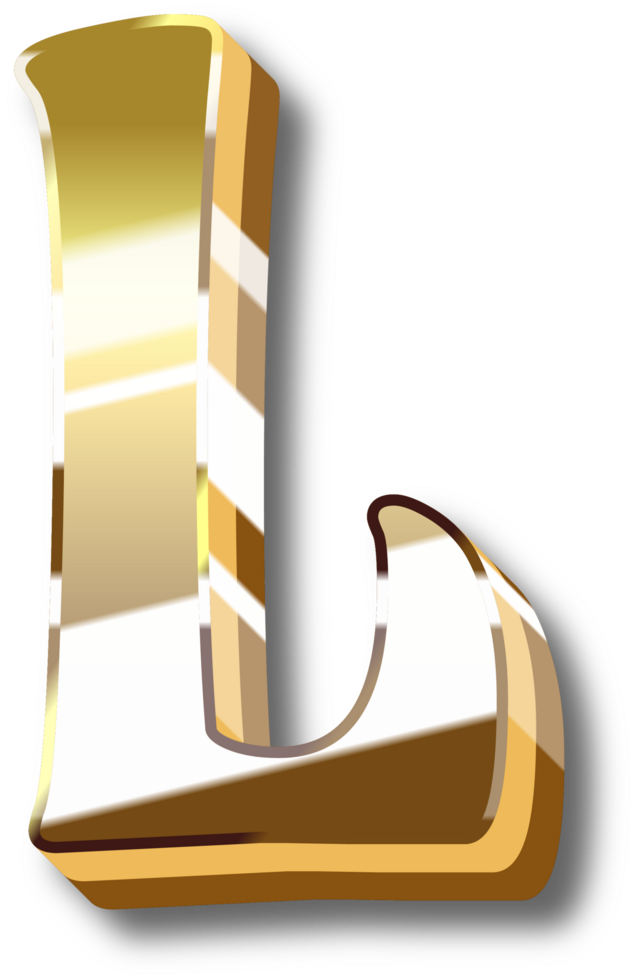 Gold Alphabet Letter and Number png