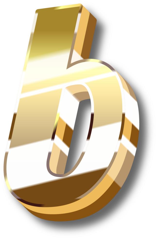 Gold Alphabet Letter and Number png