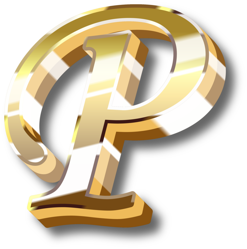 Gold Alphabet Letter and Number png