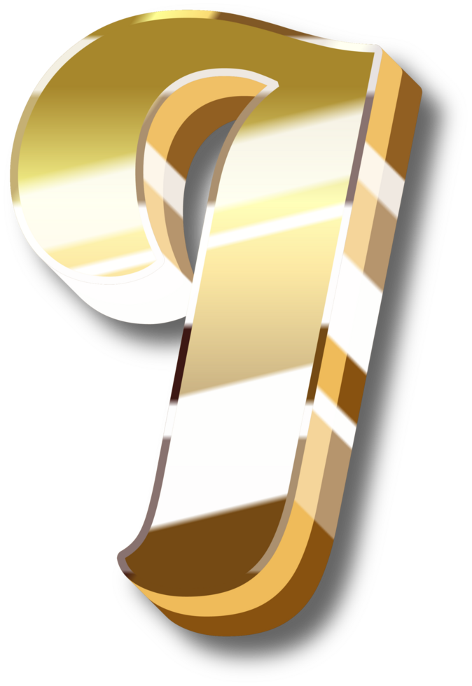 Gold Alphabet Letter and Number png