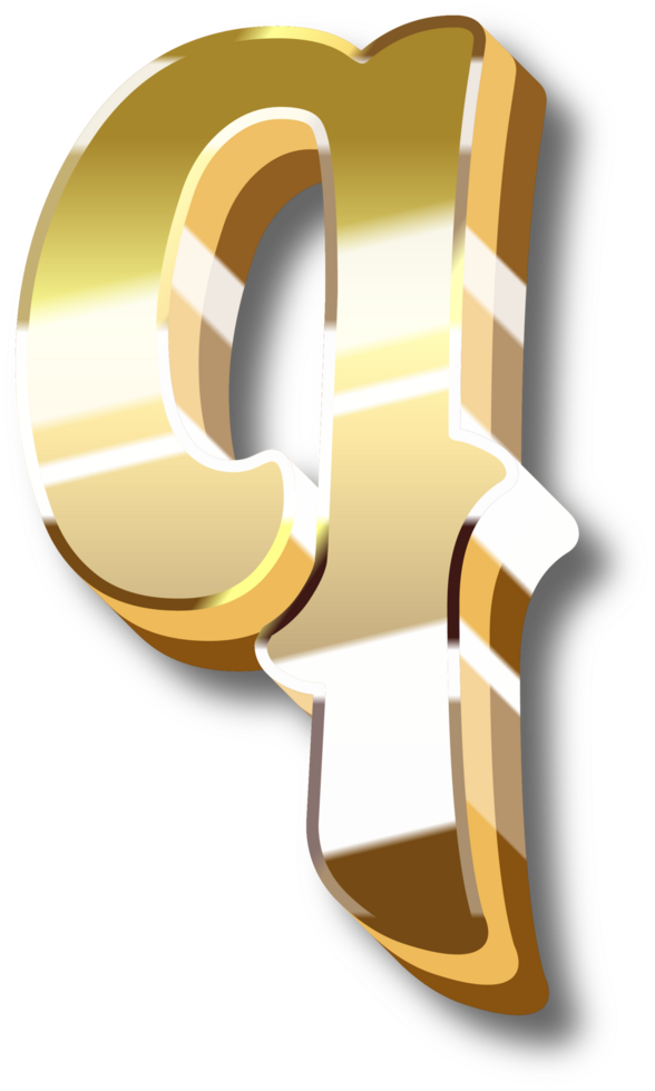 Gold Alphabet Letter and Number png