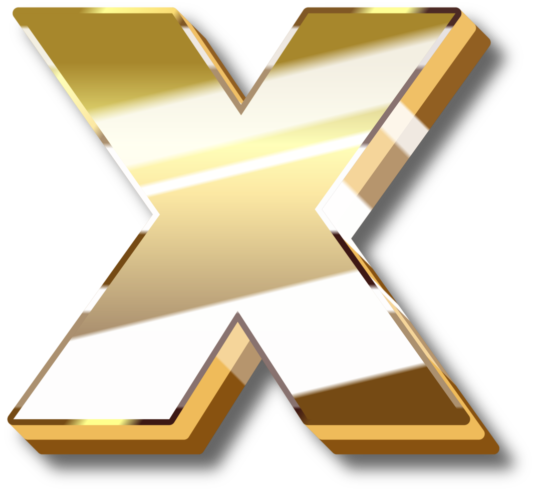 Gold Alphabet Letter and Number png