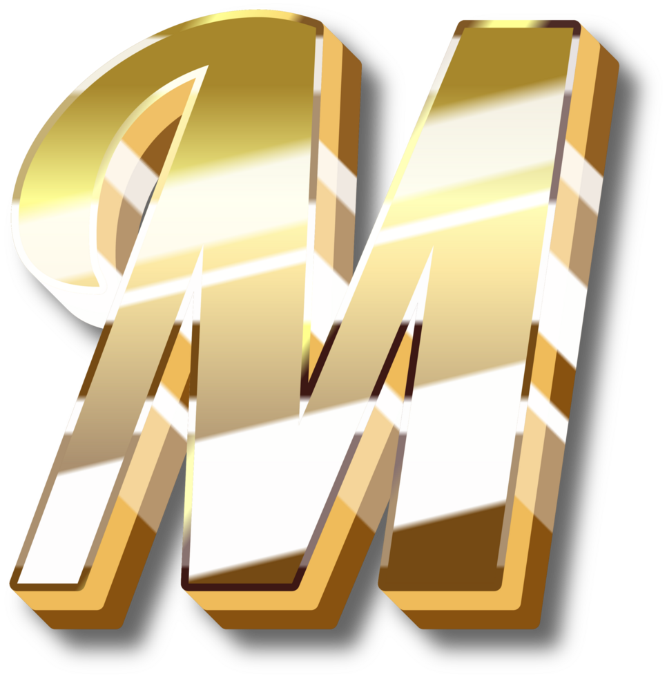 Gold Alphabet Letter and Number png