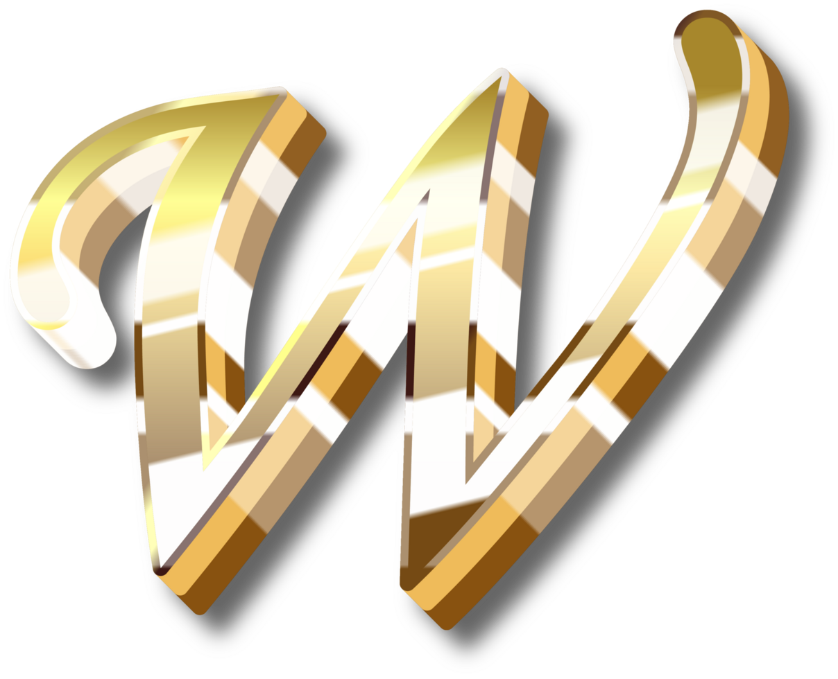 Gold Alphabet Letter and Number png