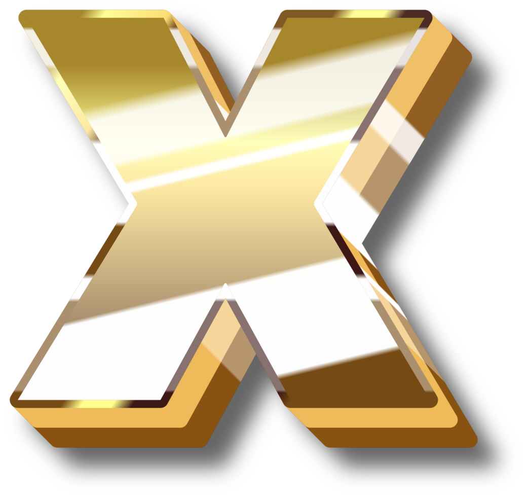 Gold Alphabet Letter and Number png