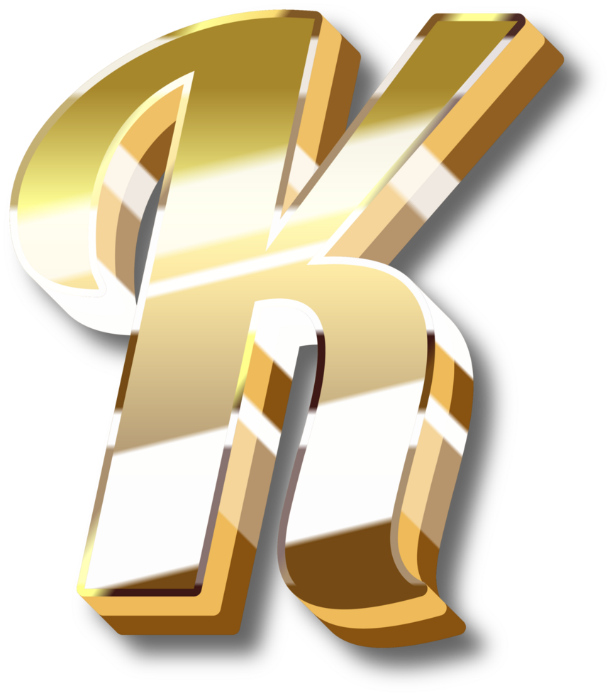 Gold Alphabet Letter and Number png
