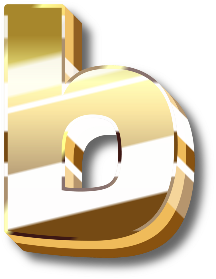 Gold Alphabet Letter and Number png