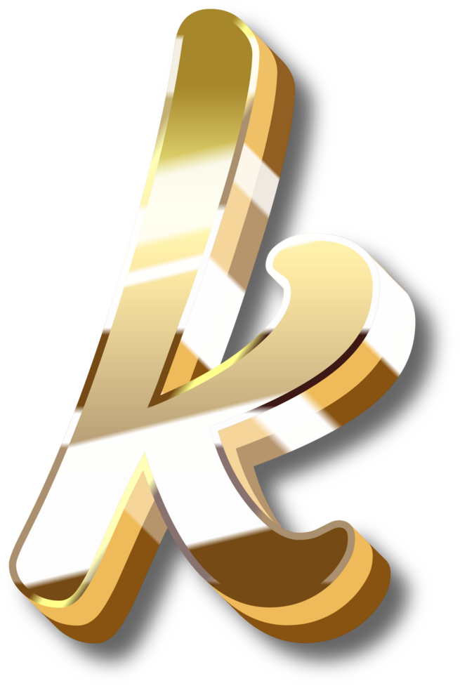 Gold Alphabet Letter and Number png