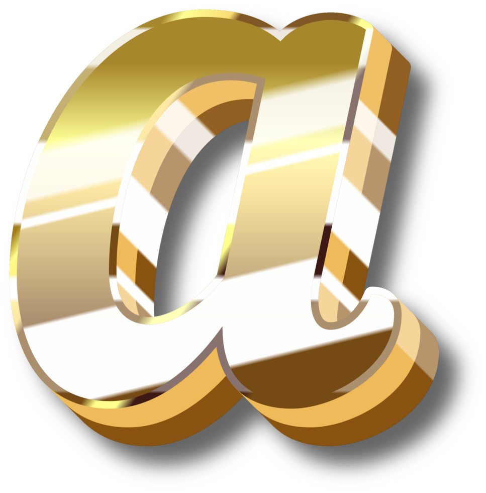 Gold Alphabet Letter and Number png