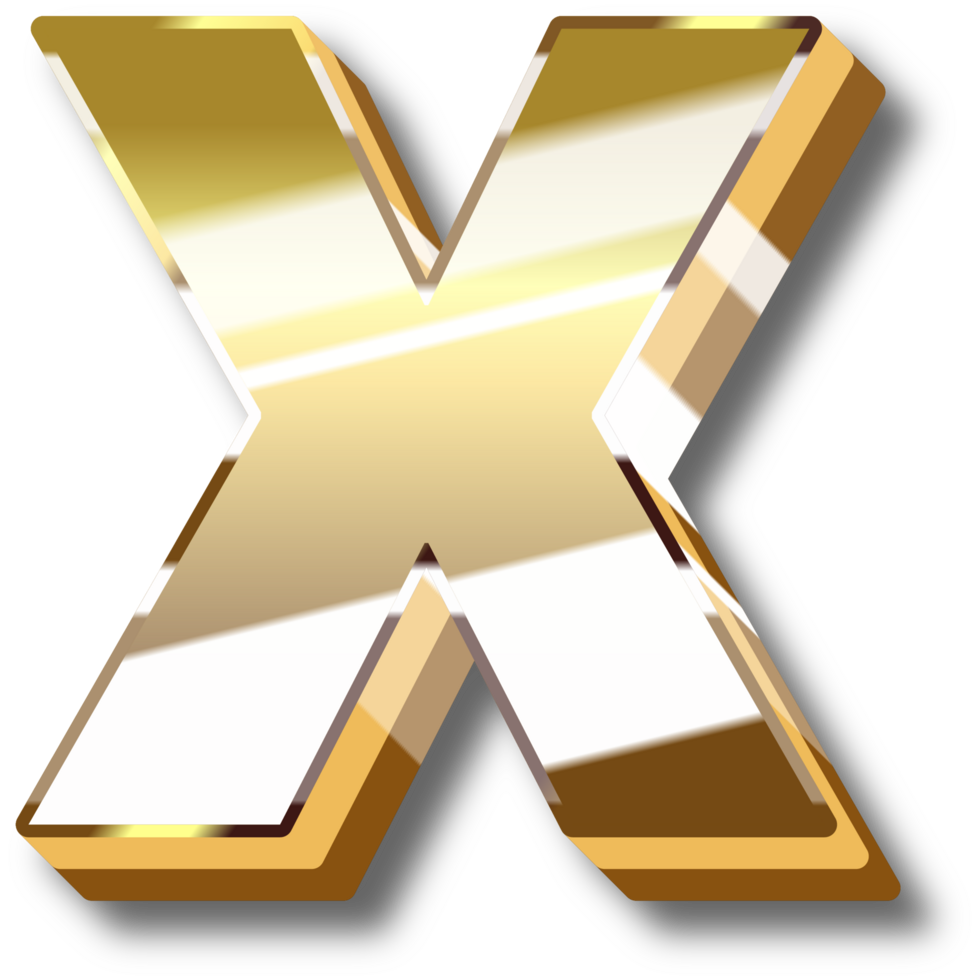 Gold Alphabet Letter and Number png