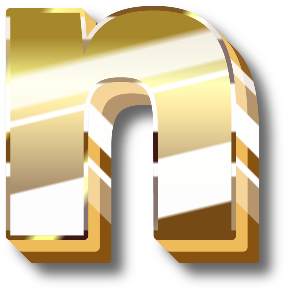 Gold Alphabet Letter and Number png