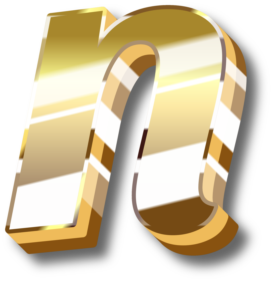 Gold Alphabet Letter and Number png