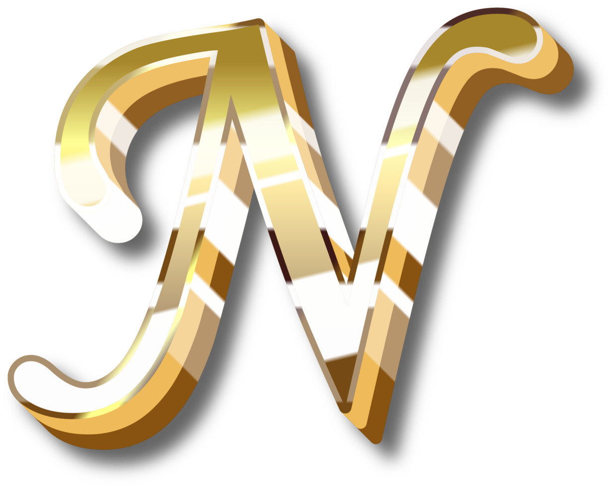 Gold Alphabet Letter and Number png