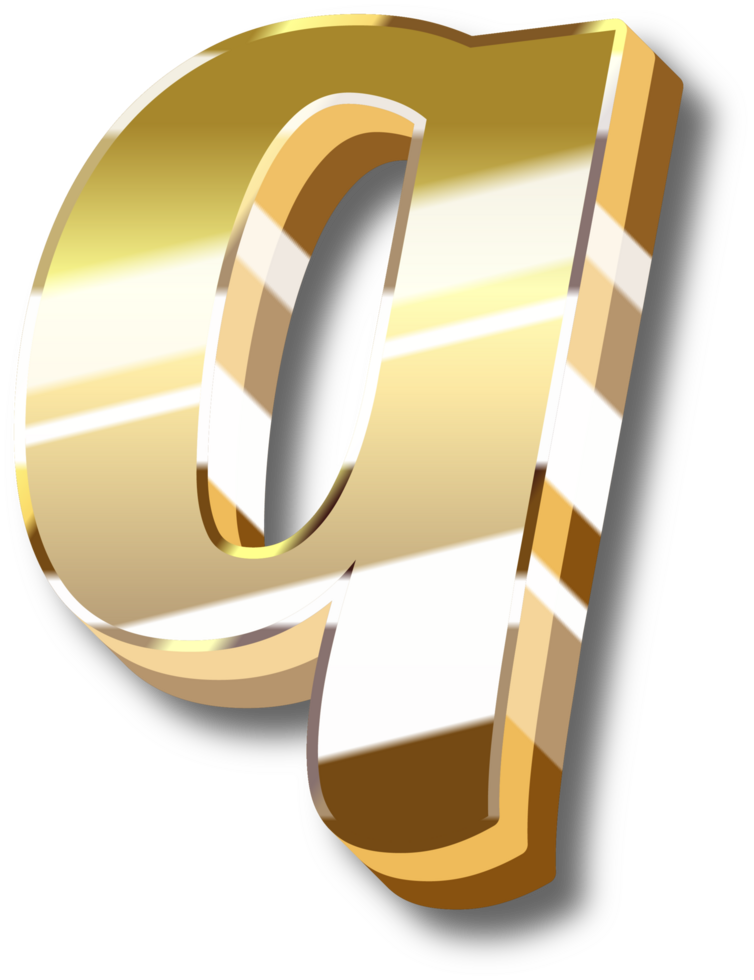 Gold Alphabet Letter and Number png