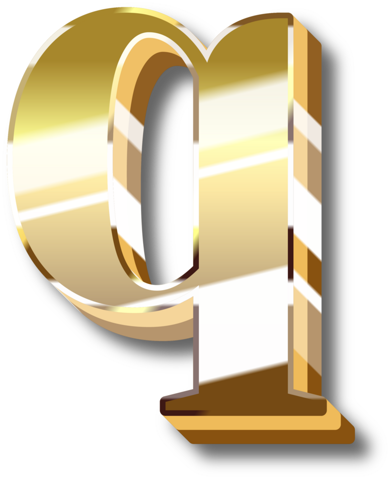 Gold Alphabet Letter and Number png