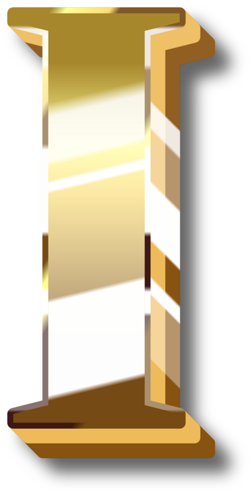 Gold Alphabet Letter and Number png