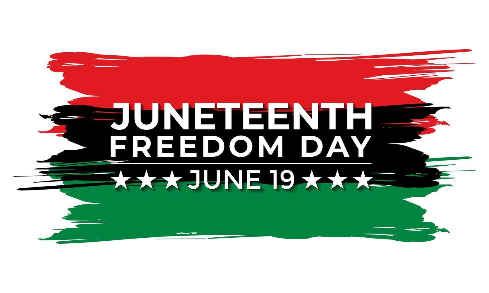 Juneteenth Freedom Day. African-American Independence Day, June 19. Banner poster, flyer and background design. Waving Pan-African Flag illustration. vector