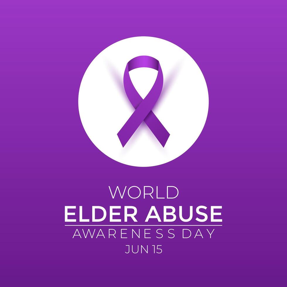 World Elder abuse awareness day is observed every year on June 15. vector