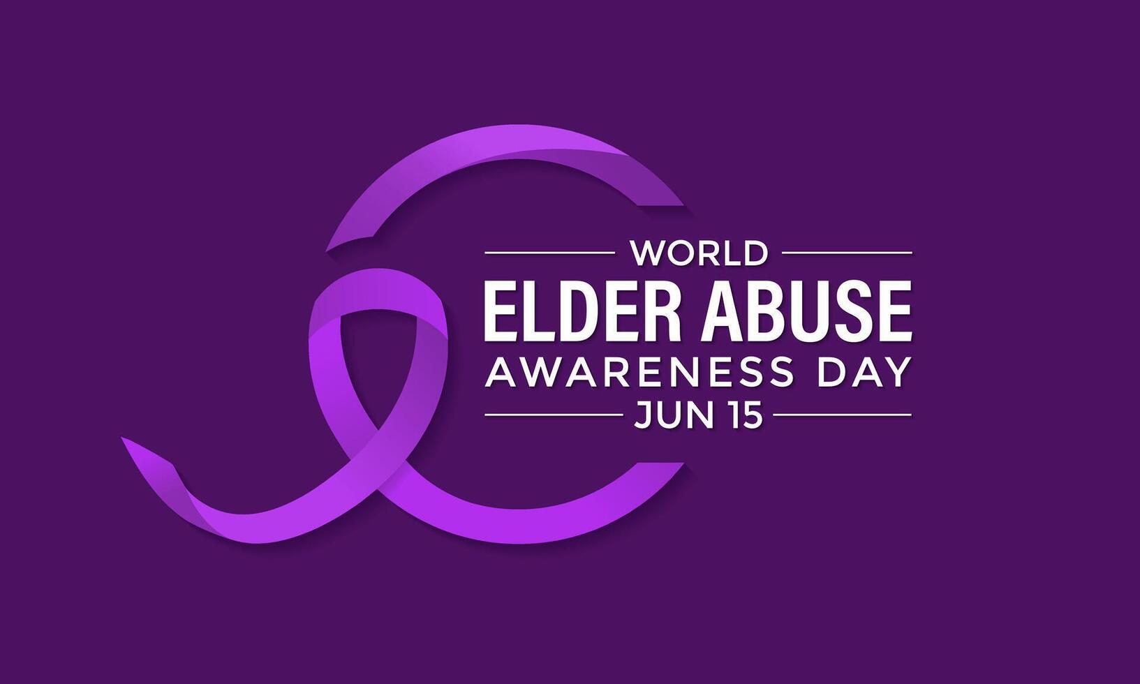World Elder abuse awareness day is observed every year on June 15. Its will be raised awareness of Elder abuse. Banner poster, flyer and background design. vector