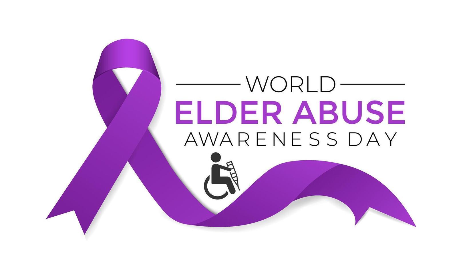 World Elder abuse awareness day is observed every year on June 15. vector