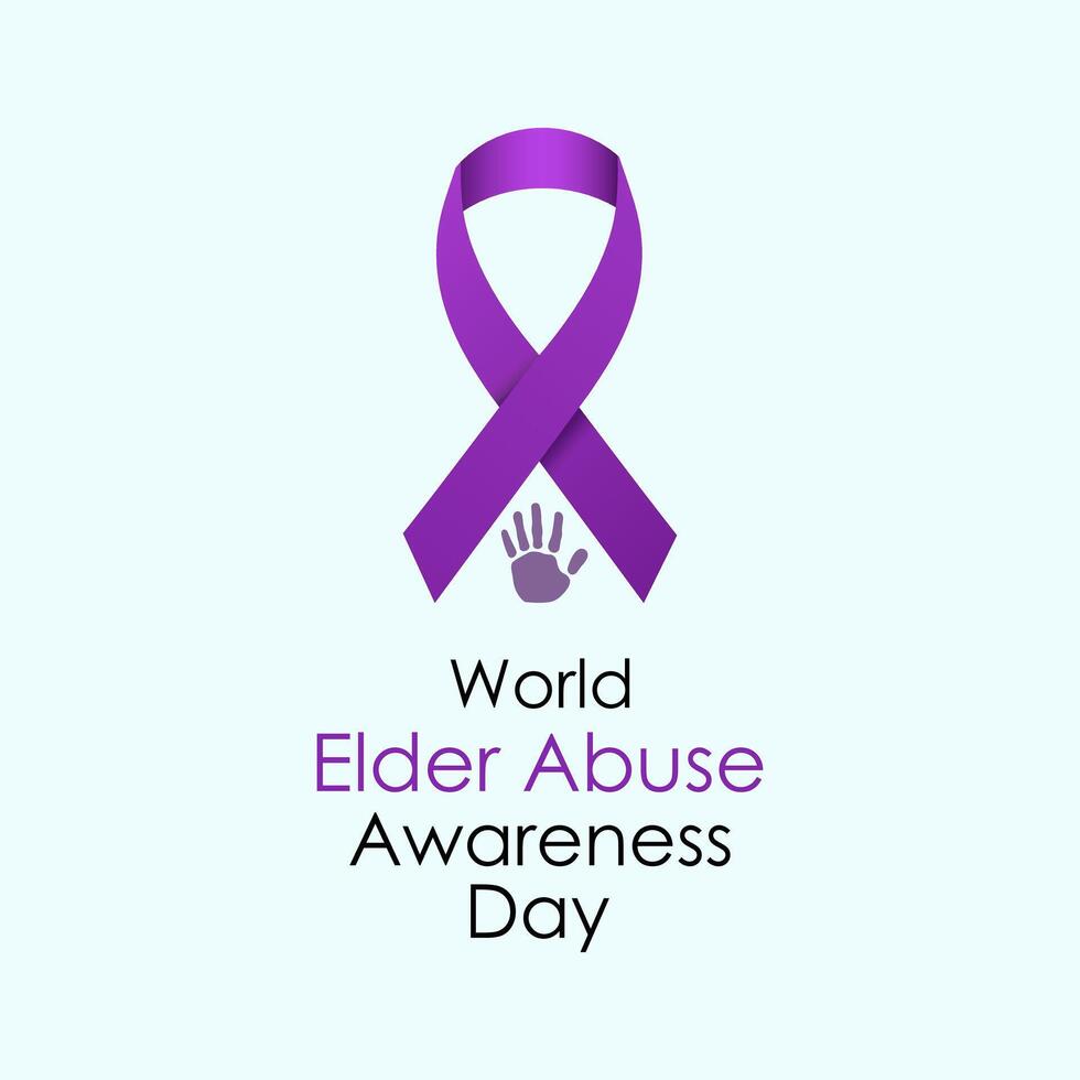 World Elder abuse awareness day is observed every year on June 15. vector