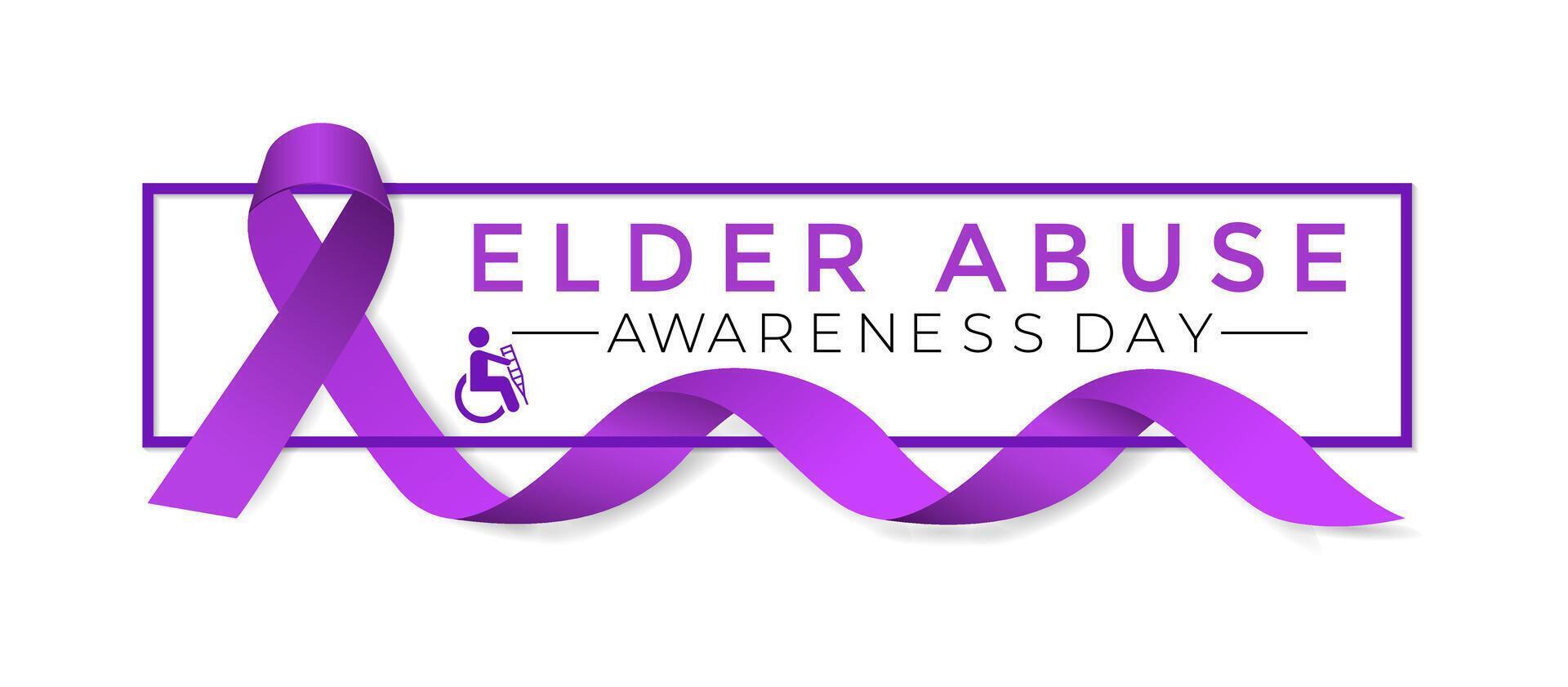 World Elder abuse awareness day is observed every year on June 15. vector