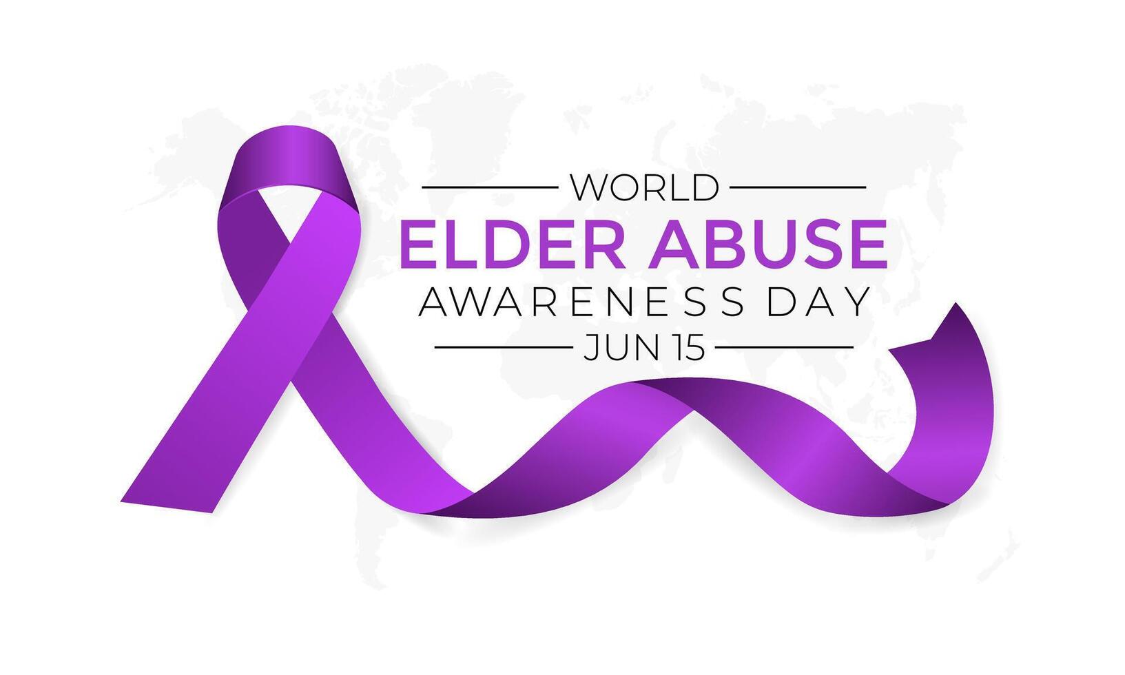 World Elder abuse awareness day is observed every year on June 15. vector
